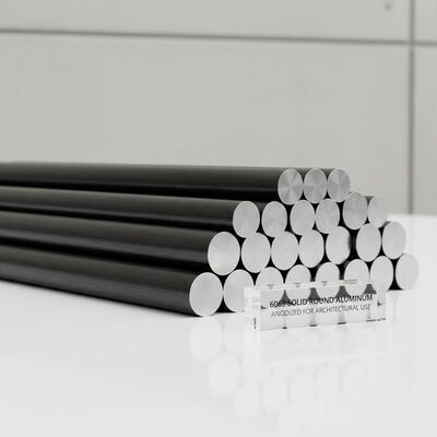 6063 Asta in alluminio tondo solido anodizzato per uso architettonico con tolleranza di ± 0,1 mm