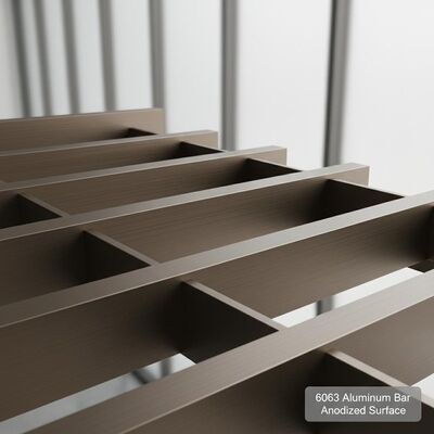 6063 Barra di alluminio con superficie anodizzata per sistemi architettonici e progettazione strutturale leggera